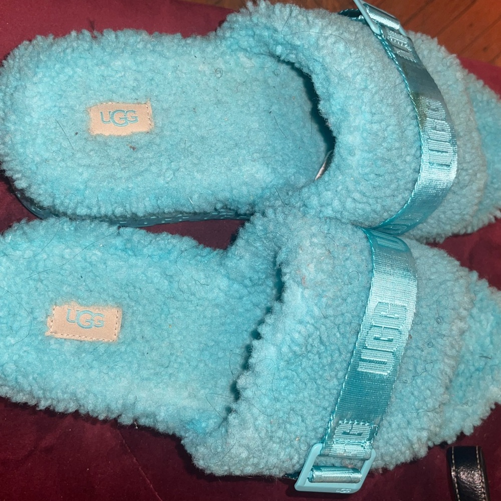 Teal Furry Uggs
